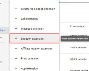 location extensions 3